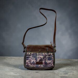 Sixtease Up-Cycled Canvas Small Crossbody